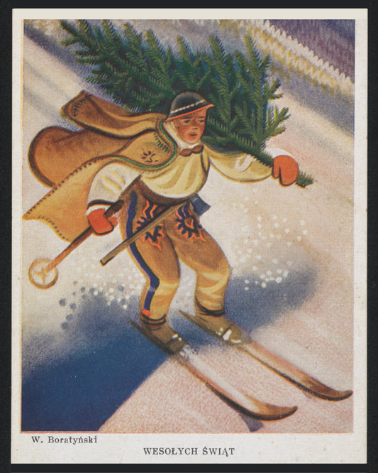 Christmas Skier by W. Boratynski